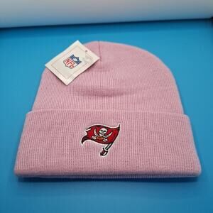 New Pink NFL Branded Tampa Bay Buccaneers Cuffed Beanie Hat Cap
